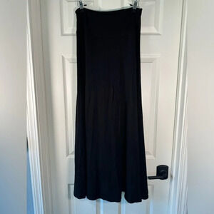 Vivienne Vivienne Tam Jersey Knit Maxi Skirt Black Causal Stretch Size Small